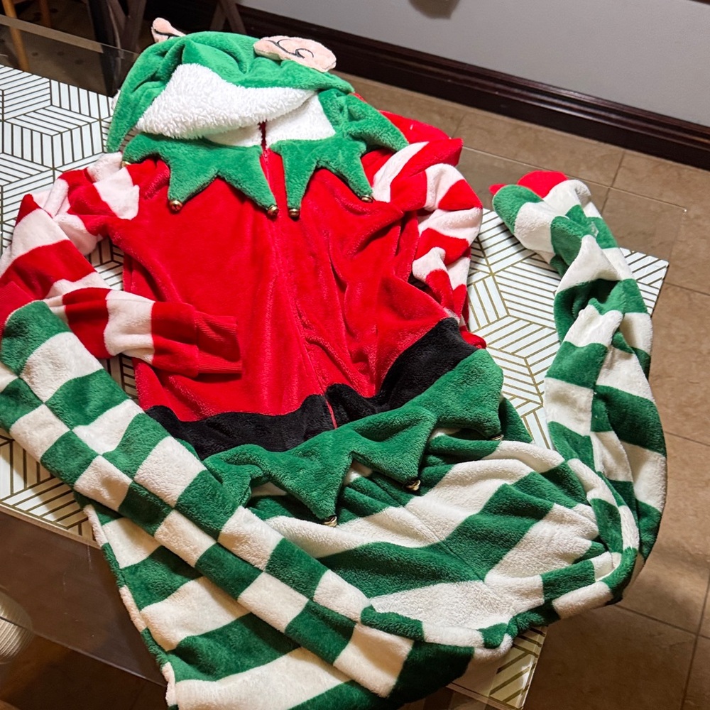 Secret Treasures Festive Striped Elf Onesie